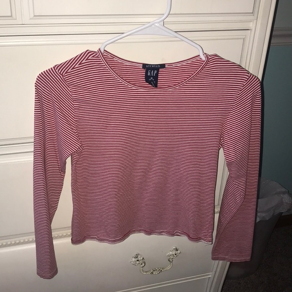 Red and White Striped Long Sleeve Shirt - Picture 1 of 3
